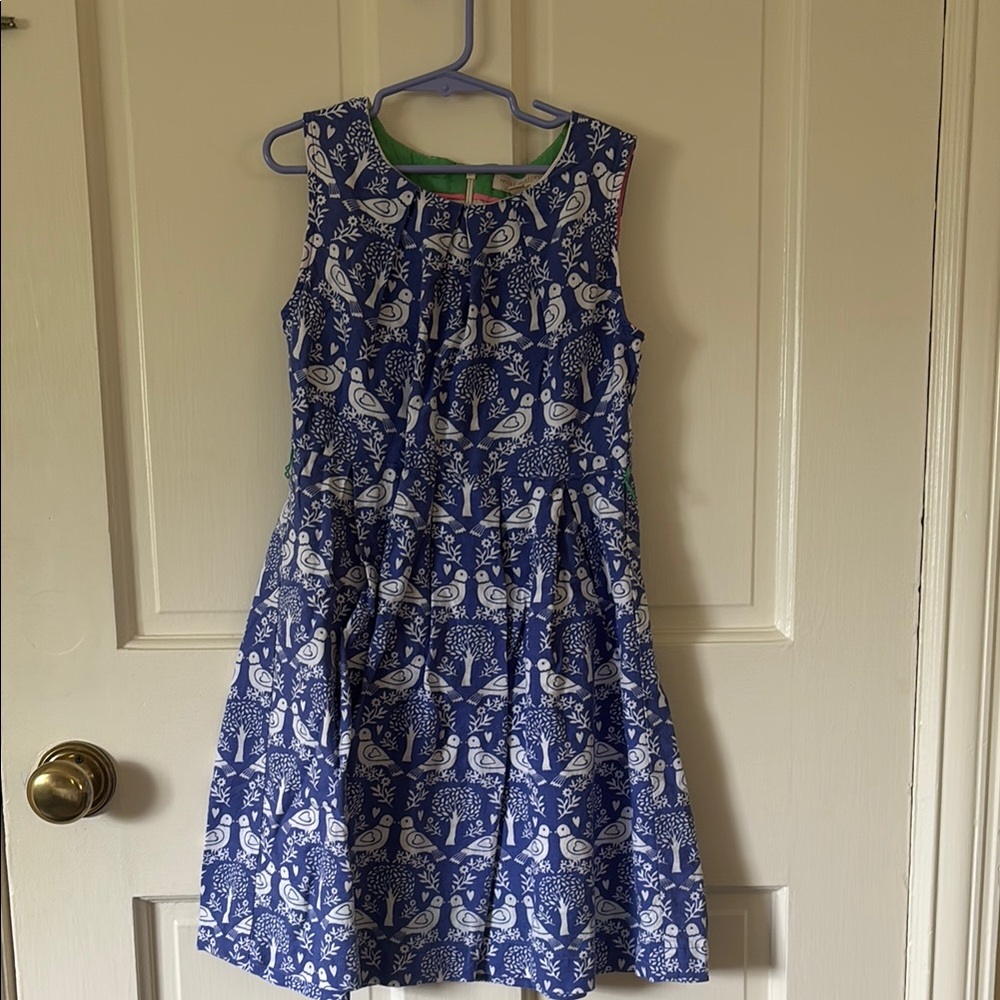 Blue and White Girls Mini Boden Dress 9-10Y